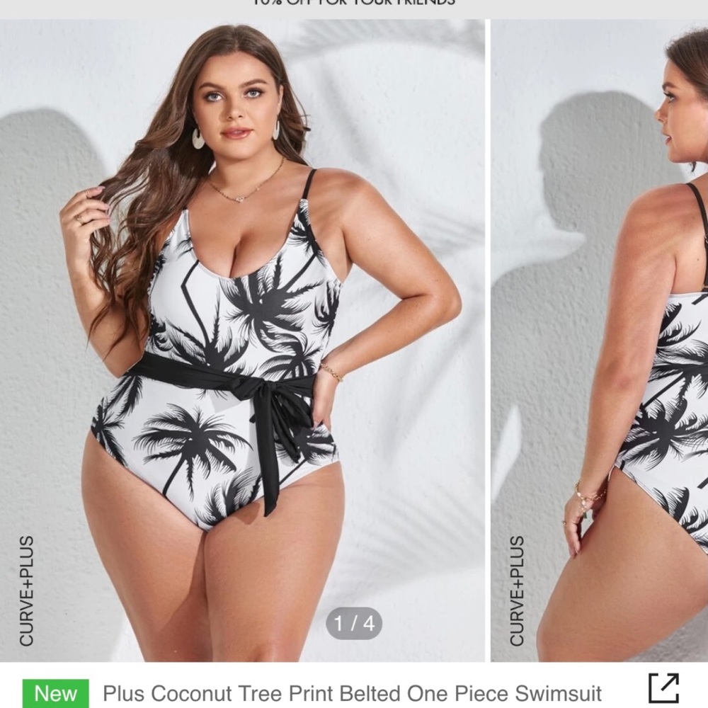SHEIN plus sized swim suit